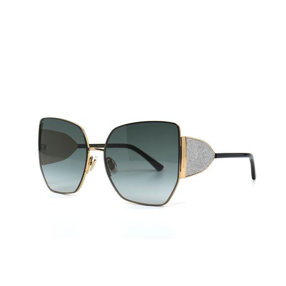 NEW JIMMY CHOO RIVER/S 2M2 GOLD GREY AUTHENTIC SUNGLASSES - Picture 4 of 14